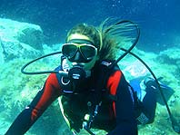 Diver in Bol underwater envvironment