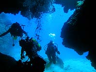 Diving in one of the caves near Bol - Croatia